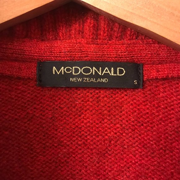 McDonald New Zealand Red Cardigan Size Small - Picture 9 of 12
